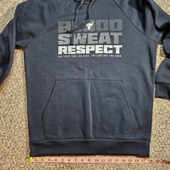 Under Armour Project Rock Rival Fleece Hoodie Men's Size Small 1367109 Black - Picture 6 of 8